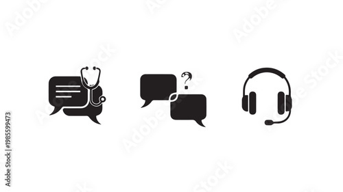 Medical Customer Support Chat Icons