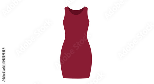Red Sleeveless Fitted Mini Dress Fashion.