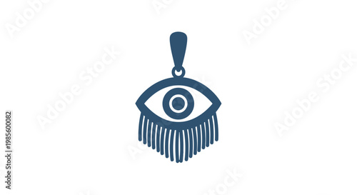 Blue Eye Amulet with Tassel Pendant.
