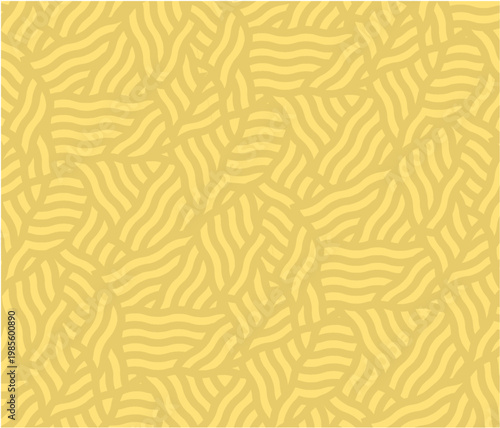 Seamless Yellow Noodle Pattern Background For Graphic Design