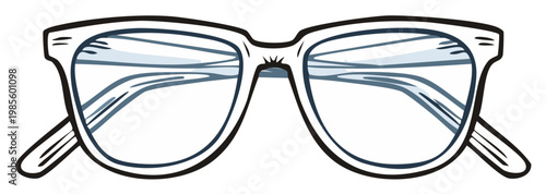 Stylized Eyeglasses Illustration Stylish Fashion Eyewear Trendy Accessory Optical Lens Spectacles Vision Care