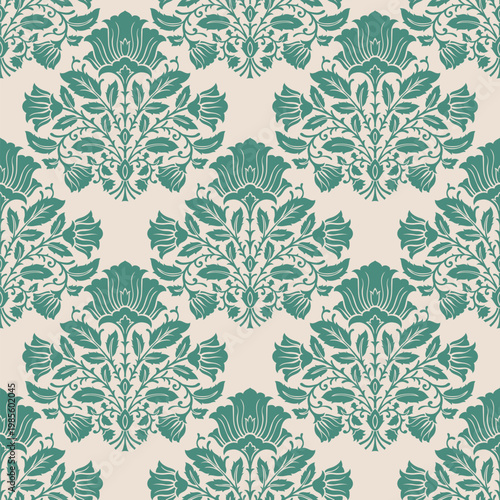 Classic Medium Jade Damask Symmetrical