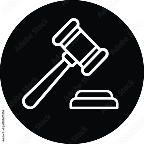 Gavel filled style icon