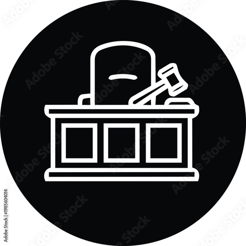 Law judge filled style icon