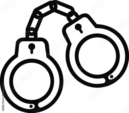Handcuffs outline style icon