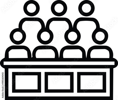 Legal witness outline style icon