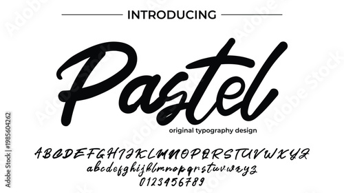 Pastel Script Font Typography Showcase – Modern Handwritten Brush Lettering Design