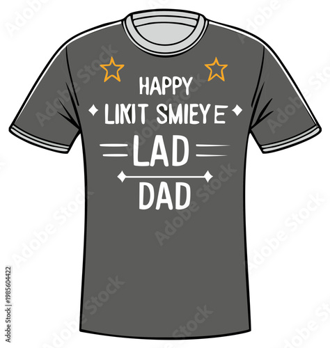 Graphic T shirt design template with a playful slogan for a cool person apparel fashion accessory