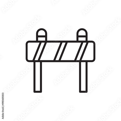 Construction road barrier icon
