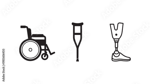 Disability and rehabilitation symbols and aids