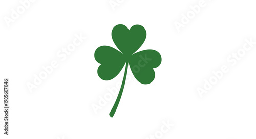 Schilderij op canvas Four Leaf Clover Isolated on White Background.