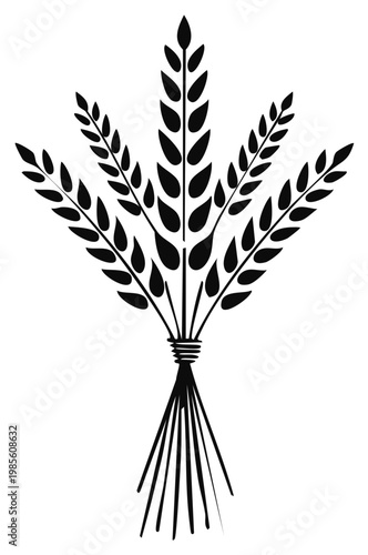 Sheaf of Wheat Illustration a Simple Bundle of Grain Stalks Vector Graphic Agricultural Harvest Symbol, Grain Harvest Icon