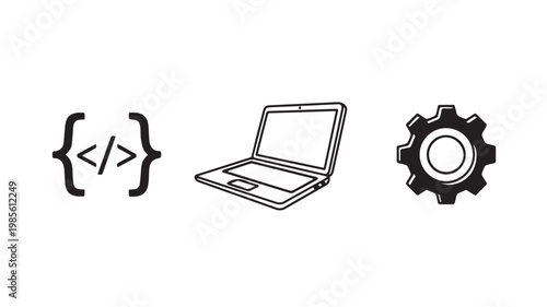 Coding and technology development concept