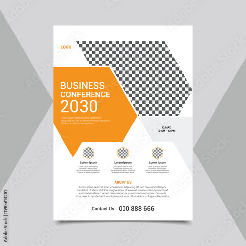 Abstract business conference flyer.