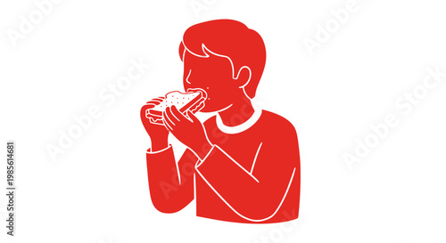 Man Drinking from a Bottle Silhouette.