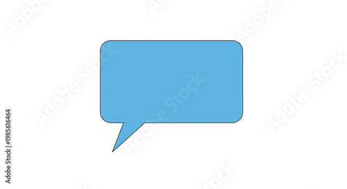 Blue Speech Bubble Icon, Communication Symbol, Message Box, Chat Element