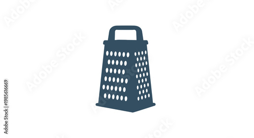 Dark Teal Plastic Grater with Handle.