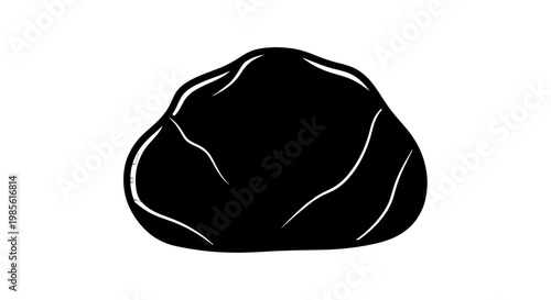 Black Truffle Mushroom Illustration.