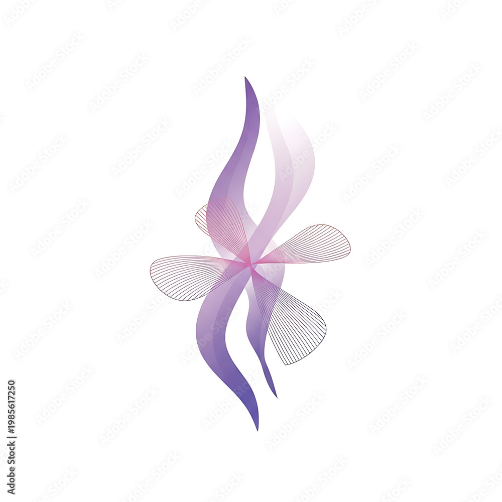 Obraz premium Purple and pink flower design element.