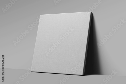 Bilde på lerret minimal frameless square art print textured canvas blank mockup isolated side vi