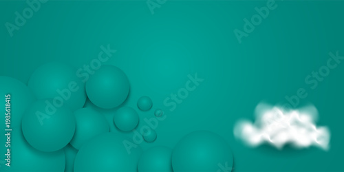 Abstract background with blue bubbles. Vector illustration for your graphic design.