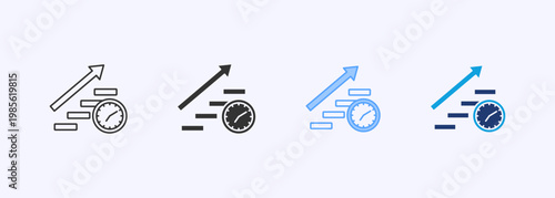 Progress Icon Set Multistyle Various Collection Element For Design