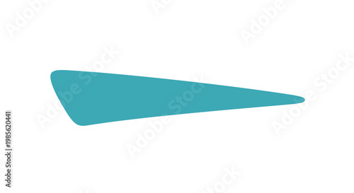 Blue Teal Triangle Shape Object.