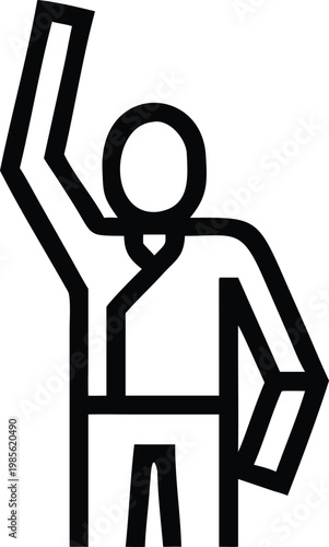 Martial Arts Practitioner in a Gi Uniform Raising a Fist During Training or Competition