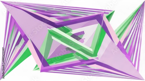 Wallpaper Mural Geometric Abstract Composition with Overlapping Shapes and Lines. Torontodigital.ca