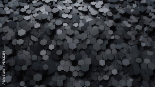 Wallpaper Mural Dark Hexagonal Pattern Background Abstract Texture. Torontodigital.ca