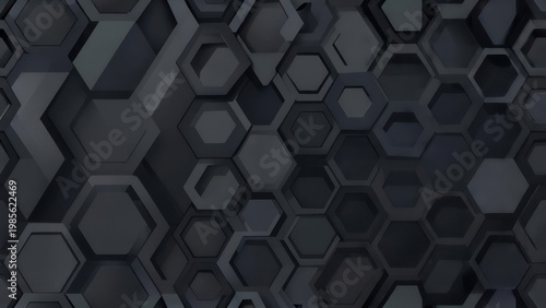 Wallpaper Mural Abstract dark geometric hexagonal pattern background, modern design. Torontodigital.ca