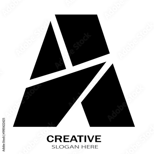 vector logo design , letter A logo