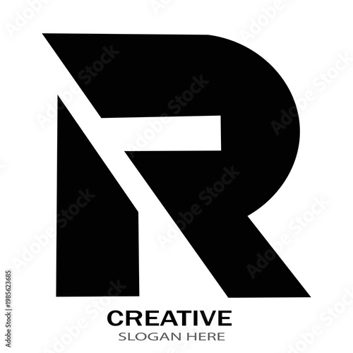 abstract vector logo ,letter R logo