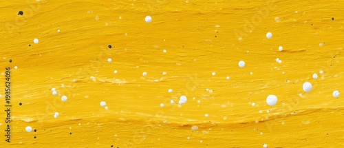 Vibrant Yellow Textured Background With White And Black Speckles Abstract Art