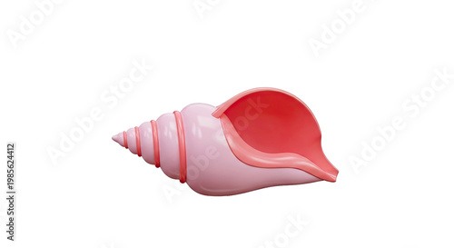 Pink Seashell Isolated