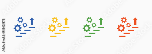 Optimization Icon Set Color Multiple Style Collection Element For Design