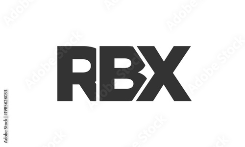 RBX logo design template with strong and modern bold text. Initial based vector logotype featuring simple and minimal typography. Trendy company identity.