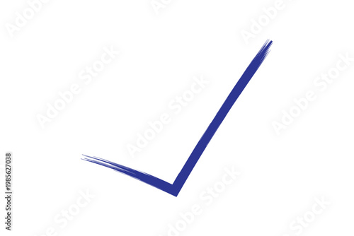 Checkmark sign icon brush stroke on white background correct and complete symbol vector illustration