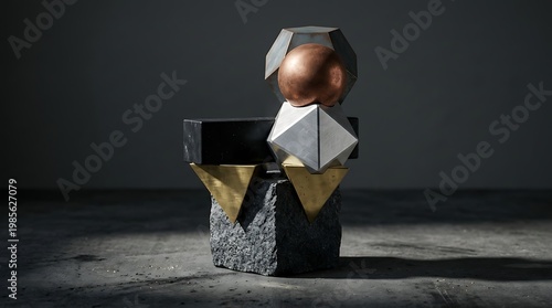 Interlocking shapes forming a stable structure symbolizing family strength.