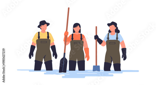 Group of Snowmen Crafting Winter Figures with Branch Arms and Hats