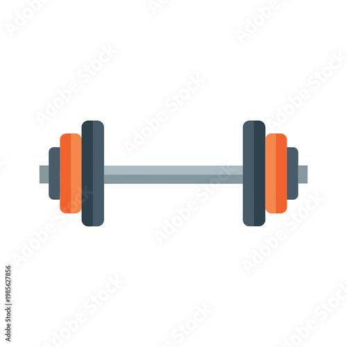 Dumbbell weights and fitness equipment icon graphic representing health and exercise
