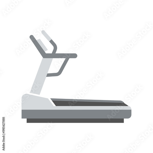 Modern Treadmill Machine Illustration - Equipment for Cardio Exercise and Fitness Training