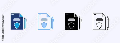 Policies Icon Set Multistyle Various Collection Element For Design