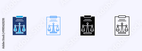 Legal Fiction Icon Set Multistyle Various Collection Element For Design