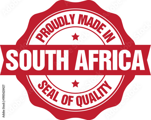 Proudly Made in South Africa Vector Badge