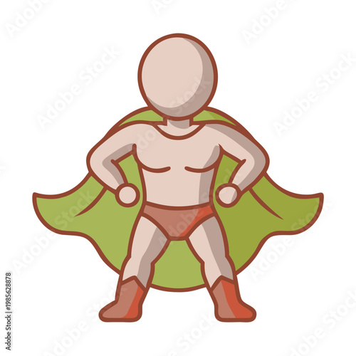 Funny 3d cartoon illustration of a little superhero kid character running and playing with a soccer ball in a vibrant vector art drawing