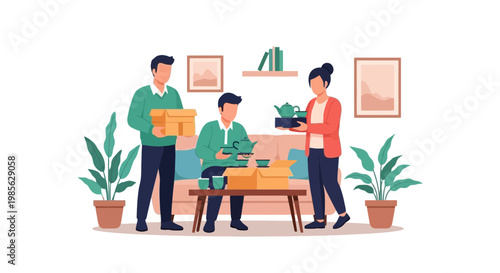 Business Meeting with Colleagues in Office Workspace