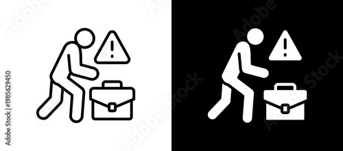 Unemployment lineglyph icon