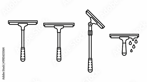 Window Cleaning Squeegee Tool Set