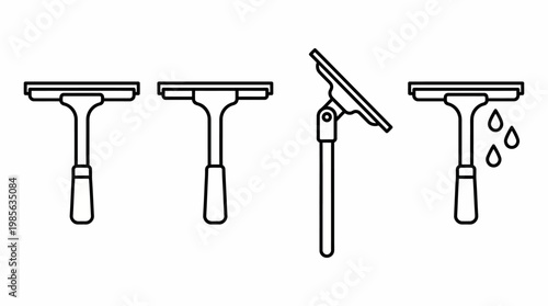 Window Cleaning Squeegee Tool Set